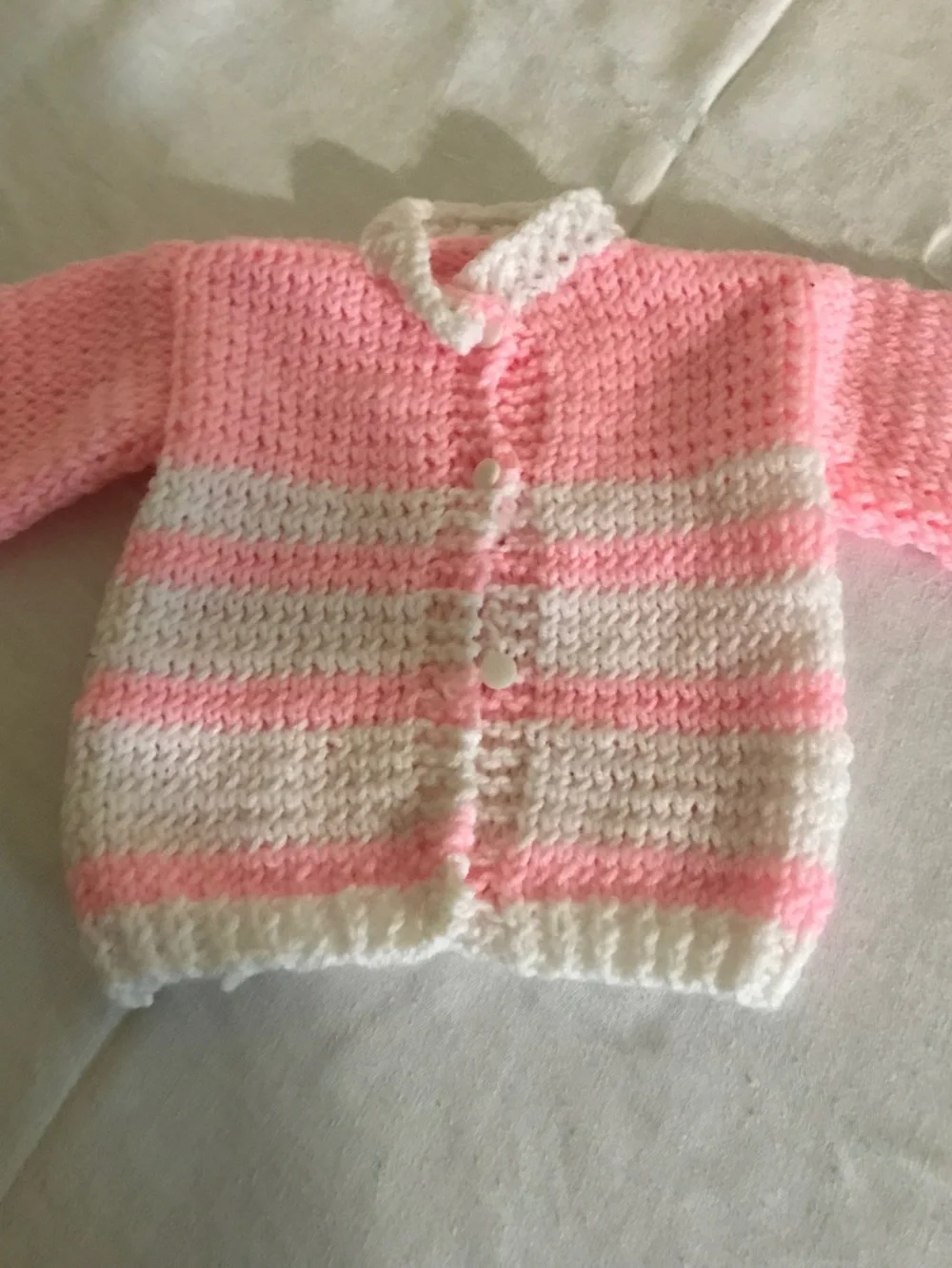 HAND KNIT BABY GIRL SWEATER 3-6 MONTHS